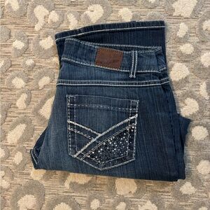 BKE Dark Blue Women's Jeans with Embellished Pockets